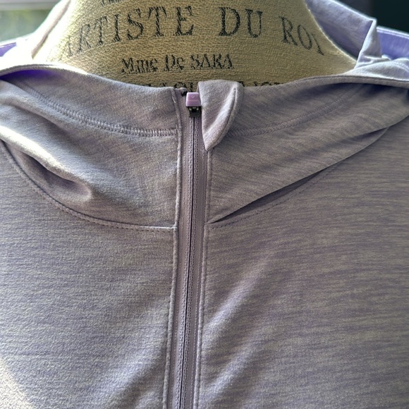 90 Degree by Reflex lavender Medium cropped pull over half zipper hoodie. NWT - Picture 2 of 8